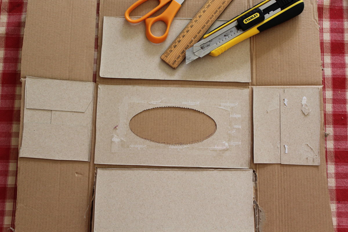 cardboard tissue box cover craft